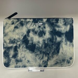 NWOT Kate Spade denim tye dye clutch